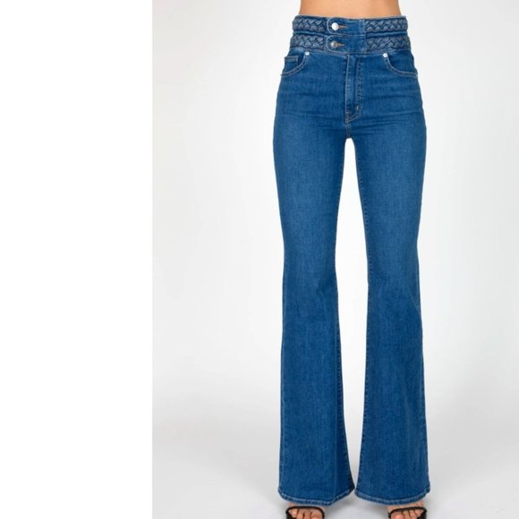 new Derek Lam 10 Crosby Harlow Stretch Cotton Bootcut Jeans  in Pacific 257 6T8 - Picture 6 of 16